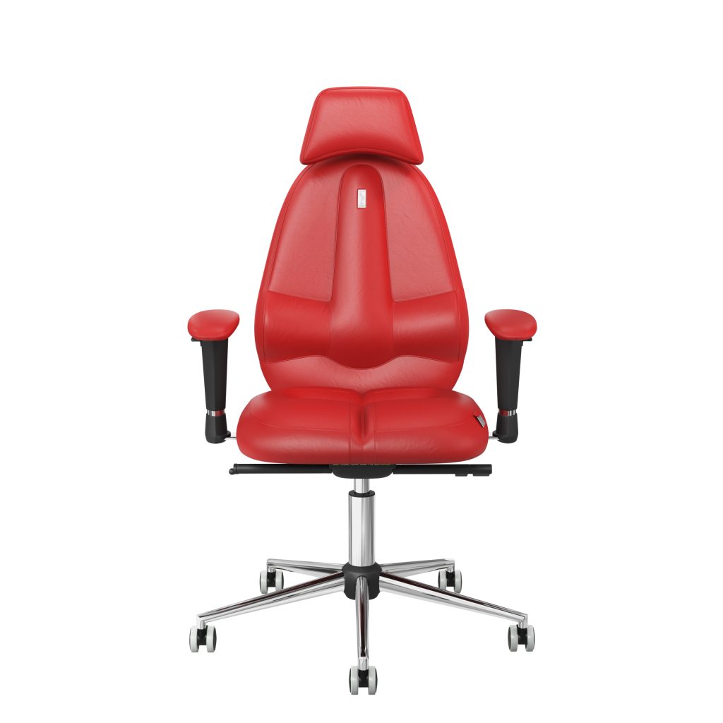 Ergonomiczny fotel Kulik System Classic Red 0205 Eko-skóra