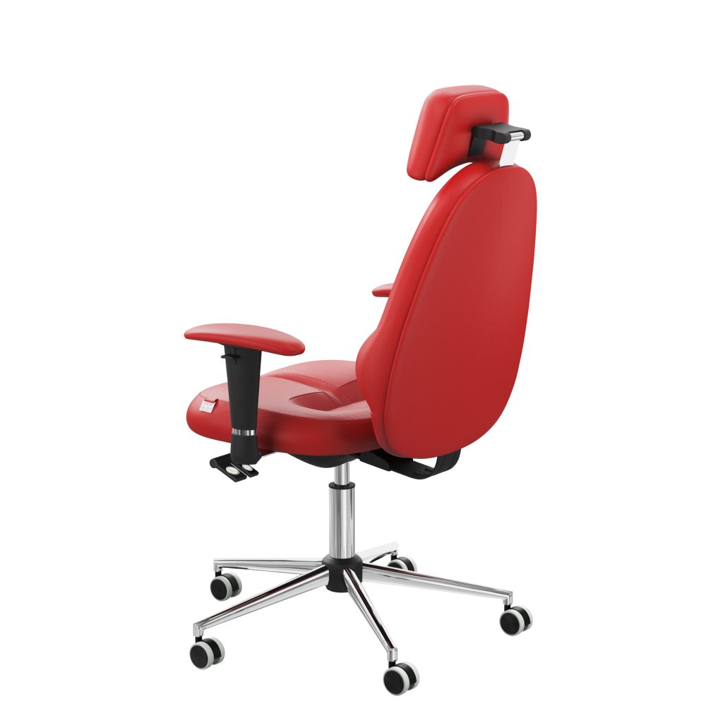 Ergonomiczny fotel Kulik System Classic Red 0205 Eko-skóra