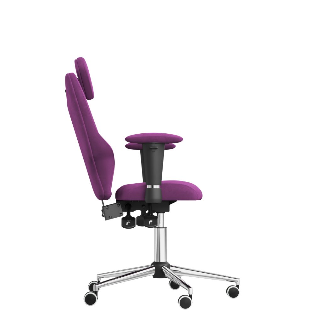 Ergonomiczny fotel Kulik System Fly Lilac 0306 Tkanina Antara
