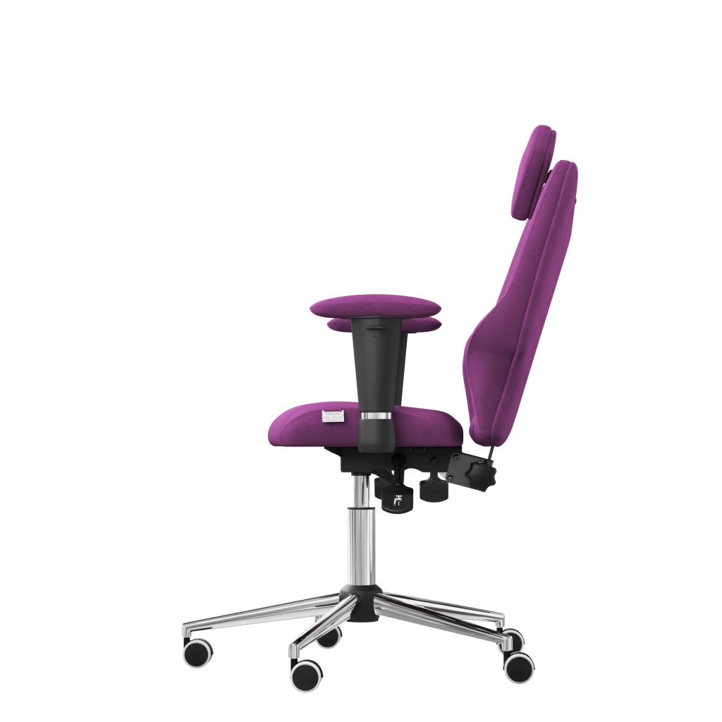 Ergonomiczny fotel Kulik System Fly Lilac 0306 Tkanina Antara