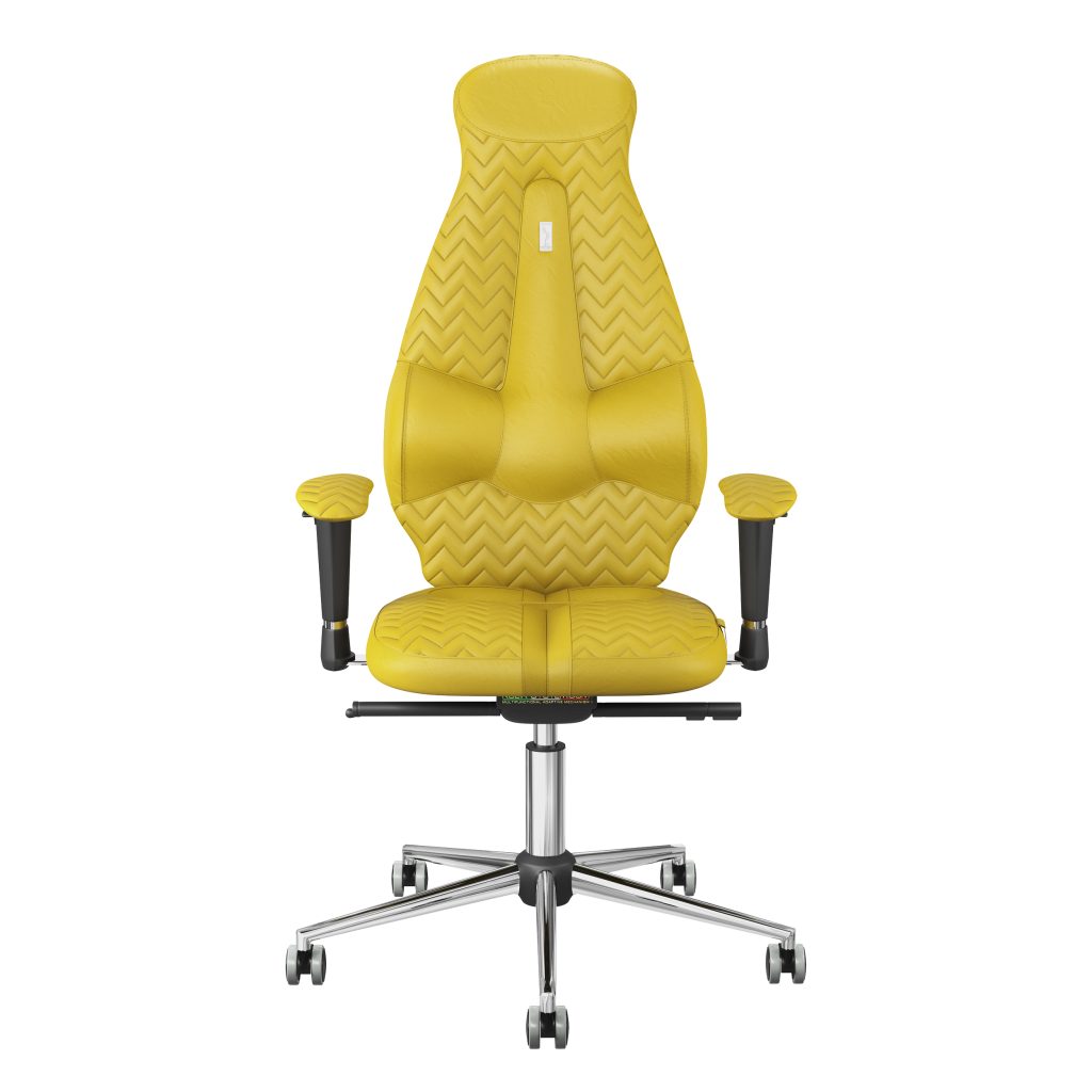 Ergonomiczny fotel Kulik System Galaxy Yellow 0211 Eko-skóra