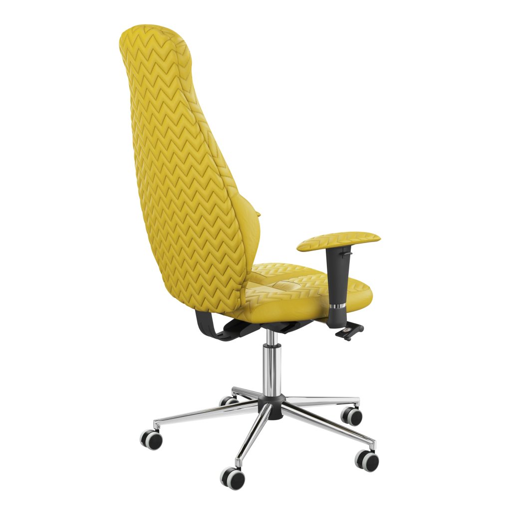 Ergonomiczny fotel Kulik System Galaxy Yellow 0211 Eko-skóra