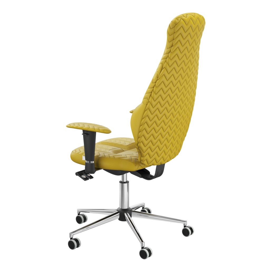 Ergonomiczny fotel Kulik System Galaxy Yellow 0211 Eko-skóra