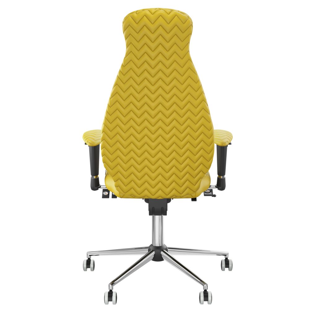 Ergonomiczny fotel Kulik System Galaxy Yellow 0211 Eko-skóra