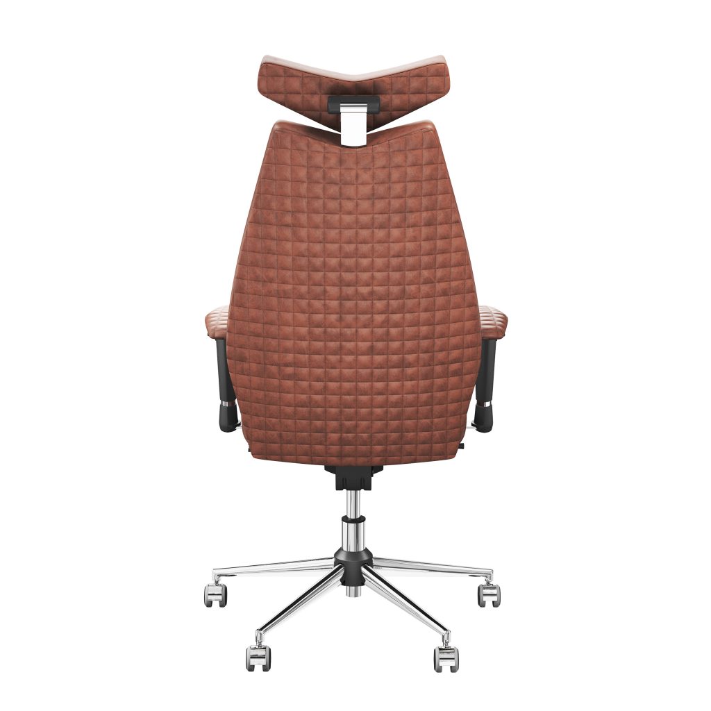 Ergonomiczny fotel Kulik System Jet Brown 0214 Eko-skóra