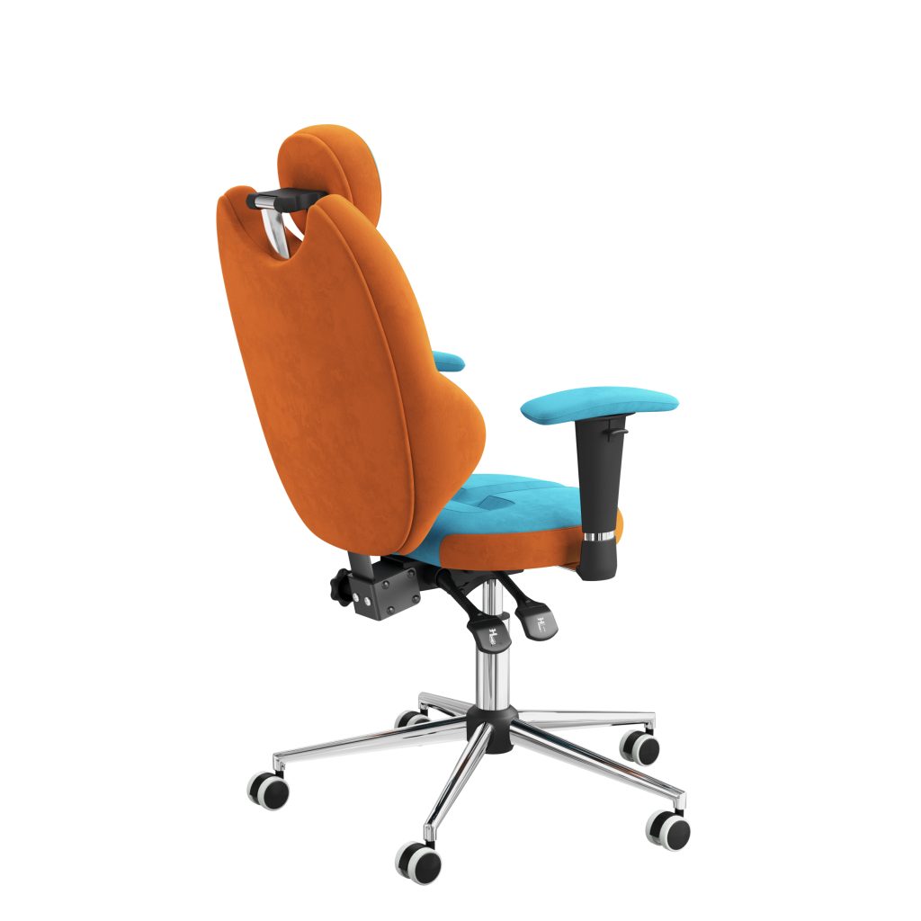 Ergonomiczny fotel Kulik System Trio Carrot 0309 | Turquoise 0305 Tkanina Antara