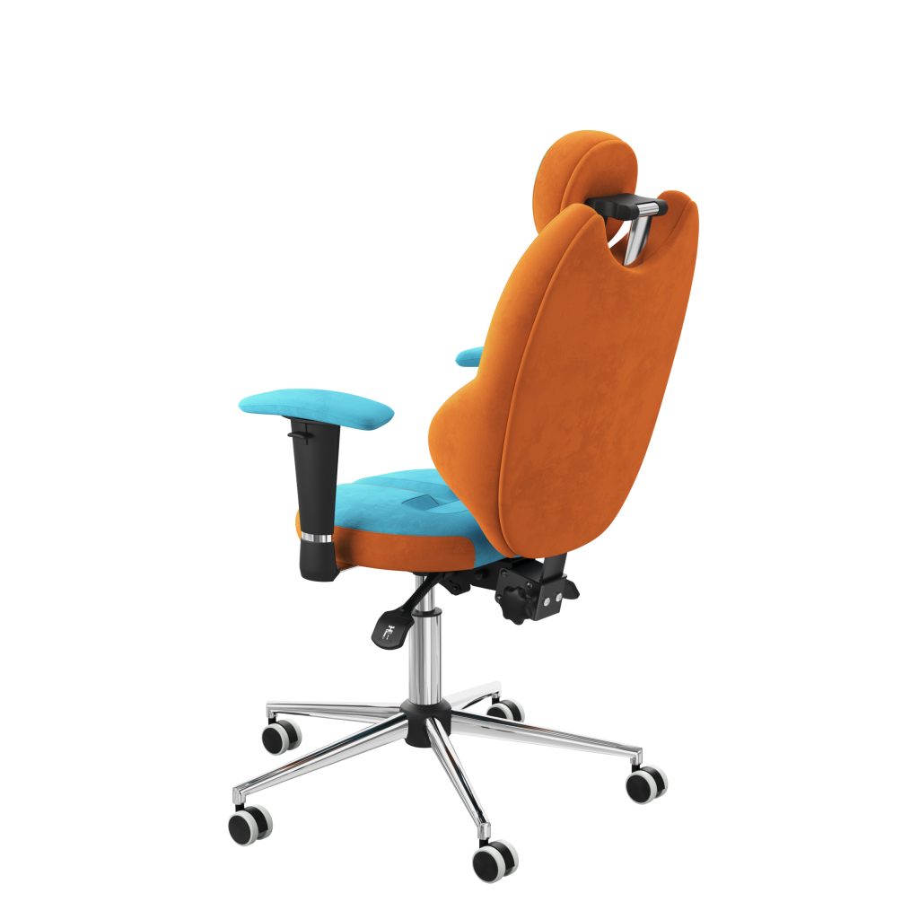 Ergonomiczny fotel Kulik System Trio Carrot 0309 | Turquoise 0305 Tkanina Antara