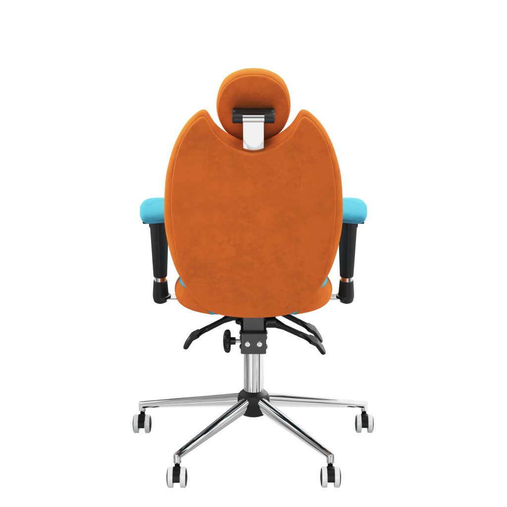 Ergonomiczny fotel Kulik System Trio Carrot 0309 | Turquoise 0305 Tkanina Antara