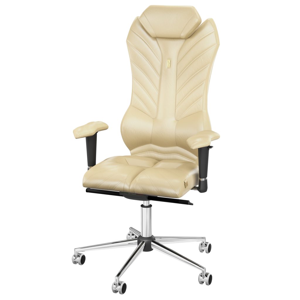 Ergonomiczny fotel Kulik System Monarch Sand 0212 Eko-skóra