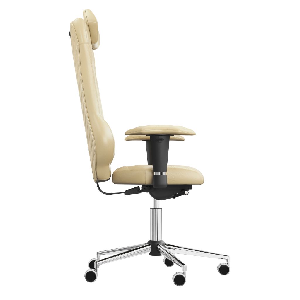 Ergonomiczny fotel Kulik System Monarch Sand 0212 Eko-skóra