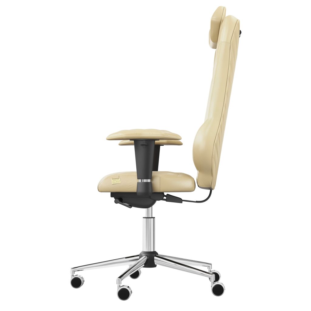 Ergonomiczny fotel Kulik System Monarch Sand 0212 Eko-skóra