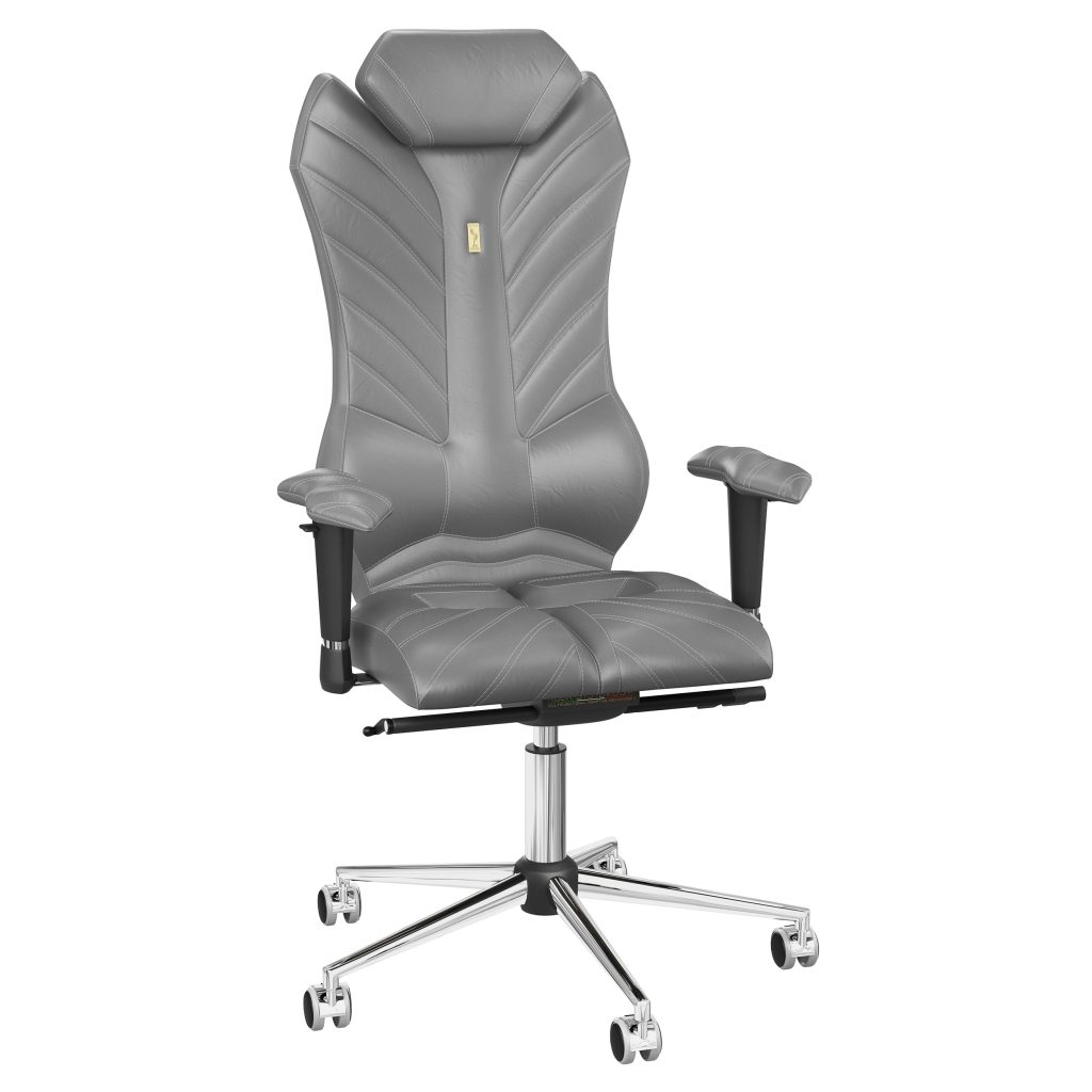 Ergonomiczny fotel Kulik System Monarch Grey 0206 Eko-skóra