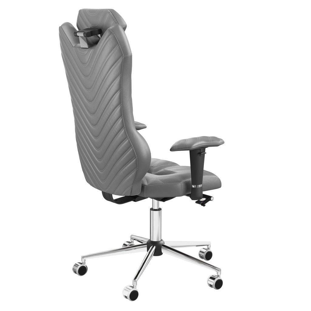 Ergonomiczny fotel Kulik System Monarch Grey 0206 Eko-skóra