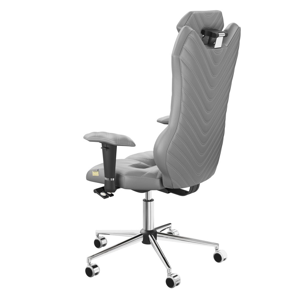 Ergonomiczny fotel Kulik System Monarch Grey 0206 Eko-skóra