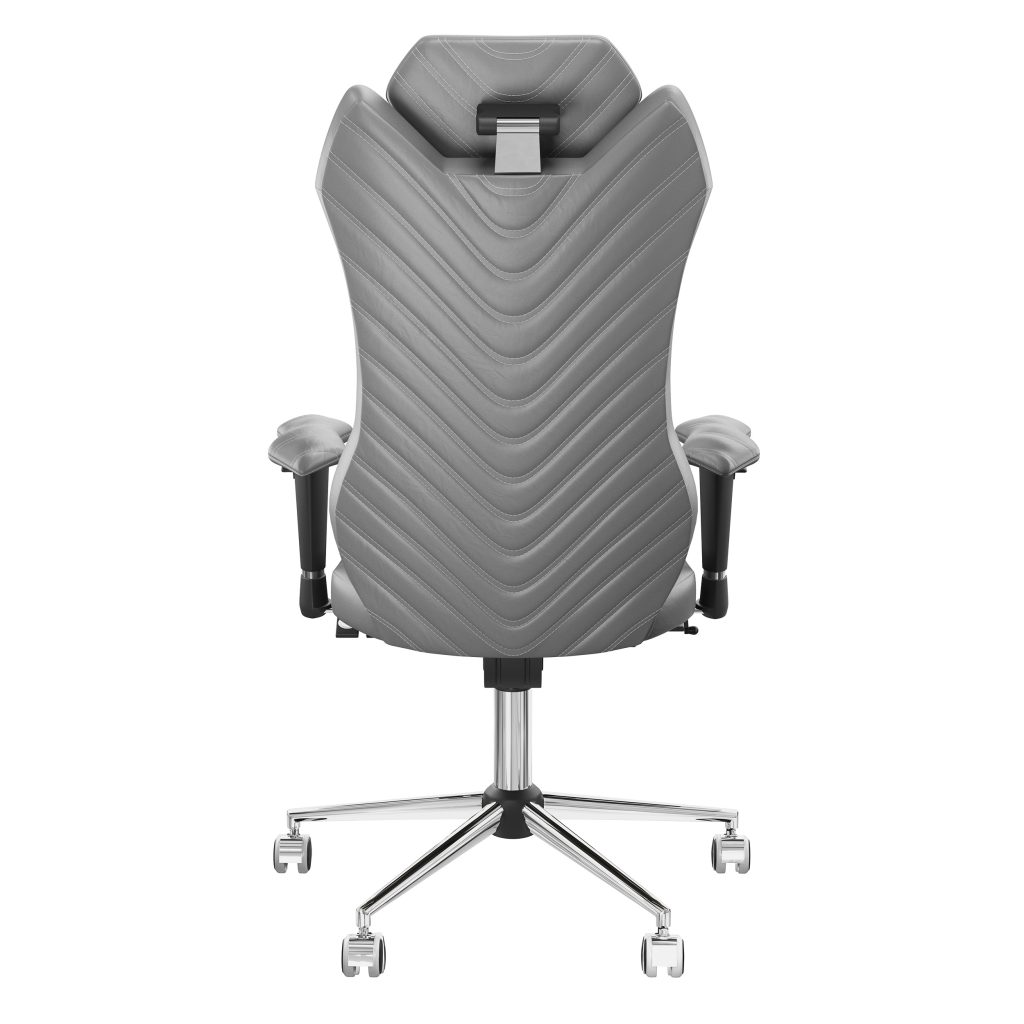 Ergonomiczny fotel Kulik System Monarch Grey 0206 Eko-skóra