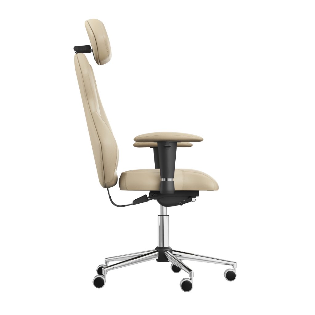 Ergonomiczny fotel Kulik System Royal Sand 0212 Eko-skóra