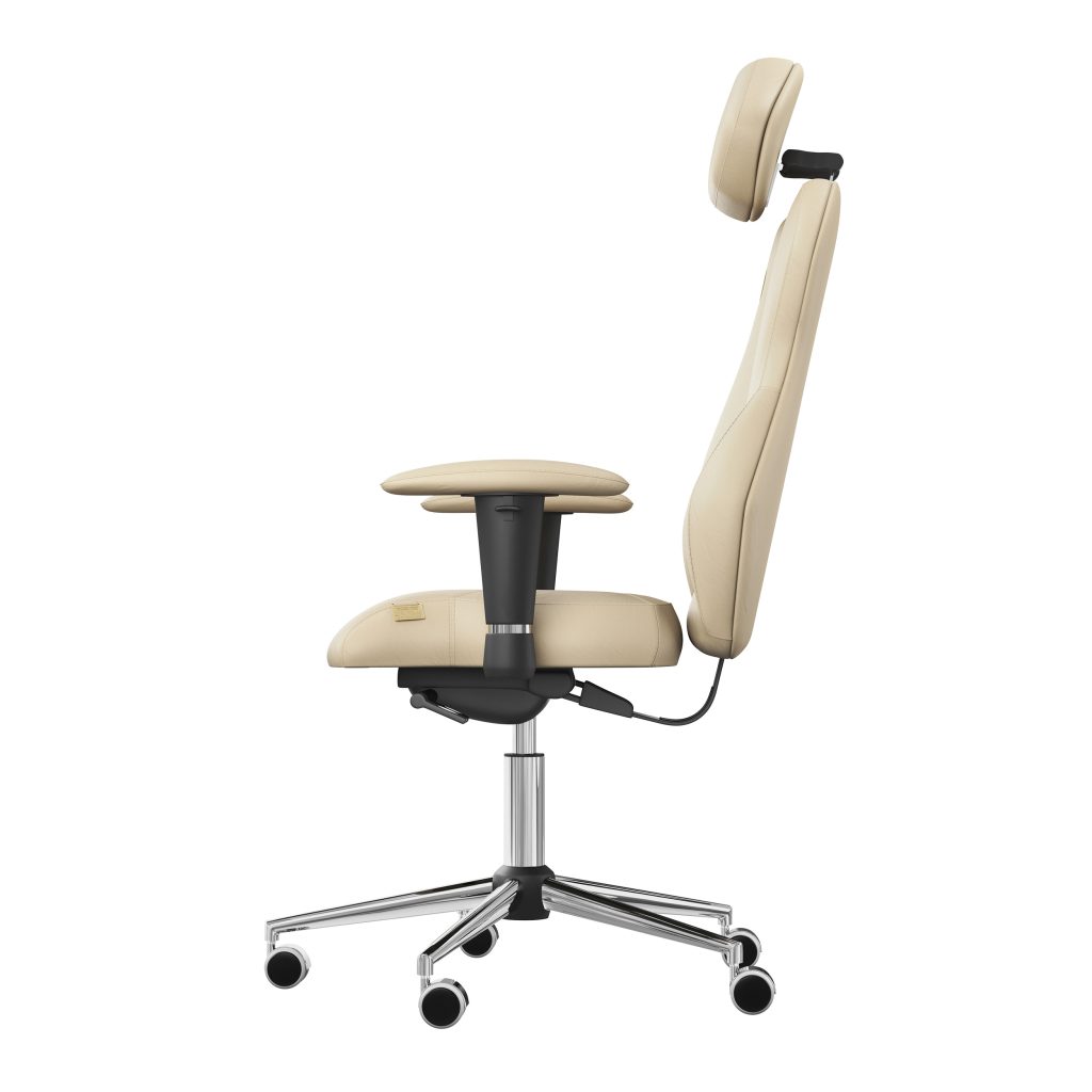 Ergonomiczny fotel Kulik System Royal Sand 0212 Eko-skóra