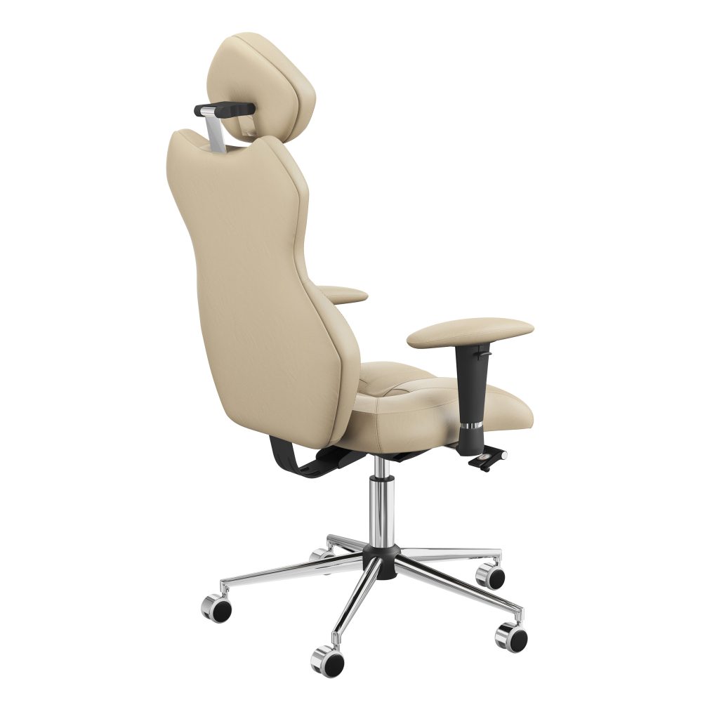 Ergonomiczny fotel Kulik System Royal Sand 0212 Eko-skóra