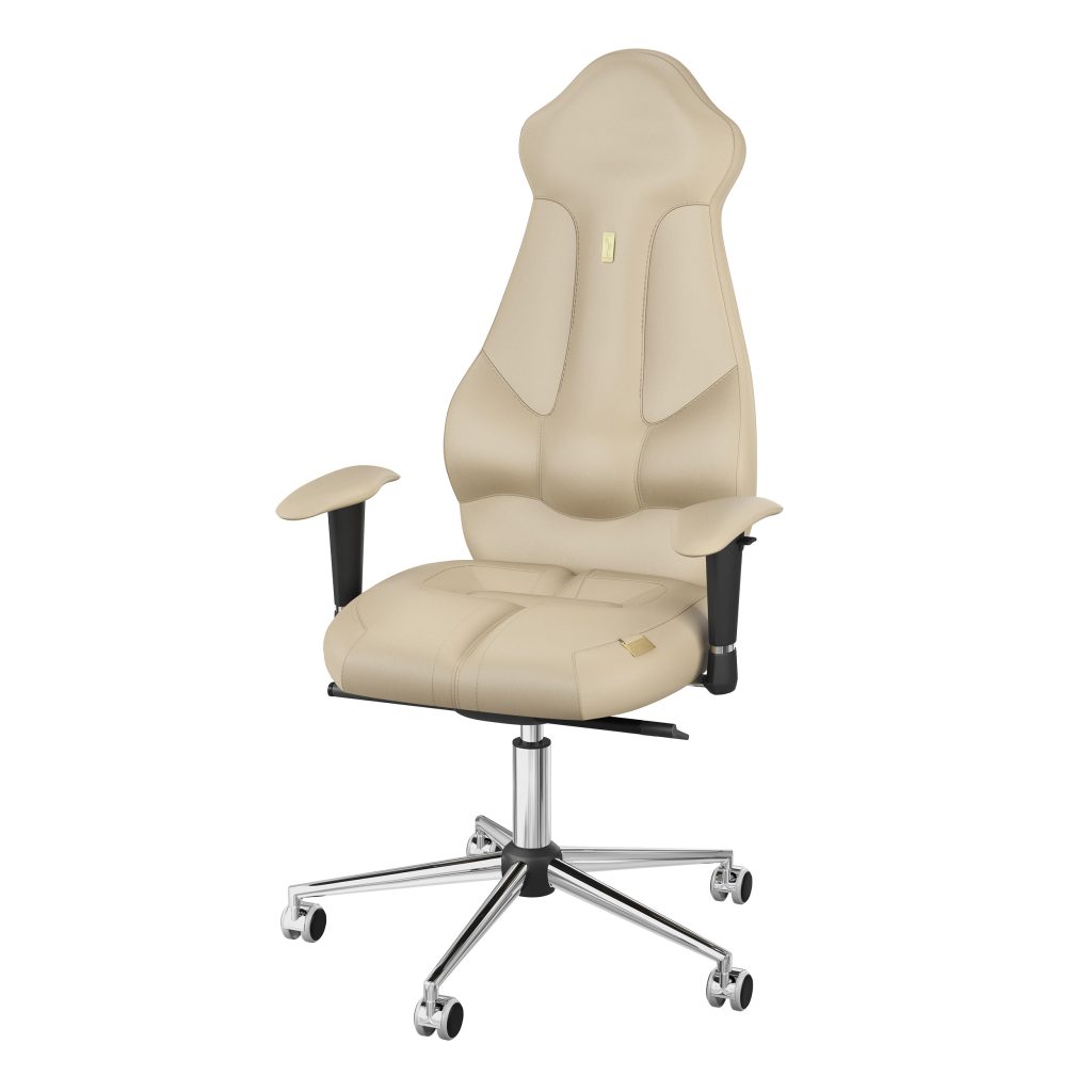 Ergonomiczny fotel Kulik System Imperial Sand 0212 Eko-skóra