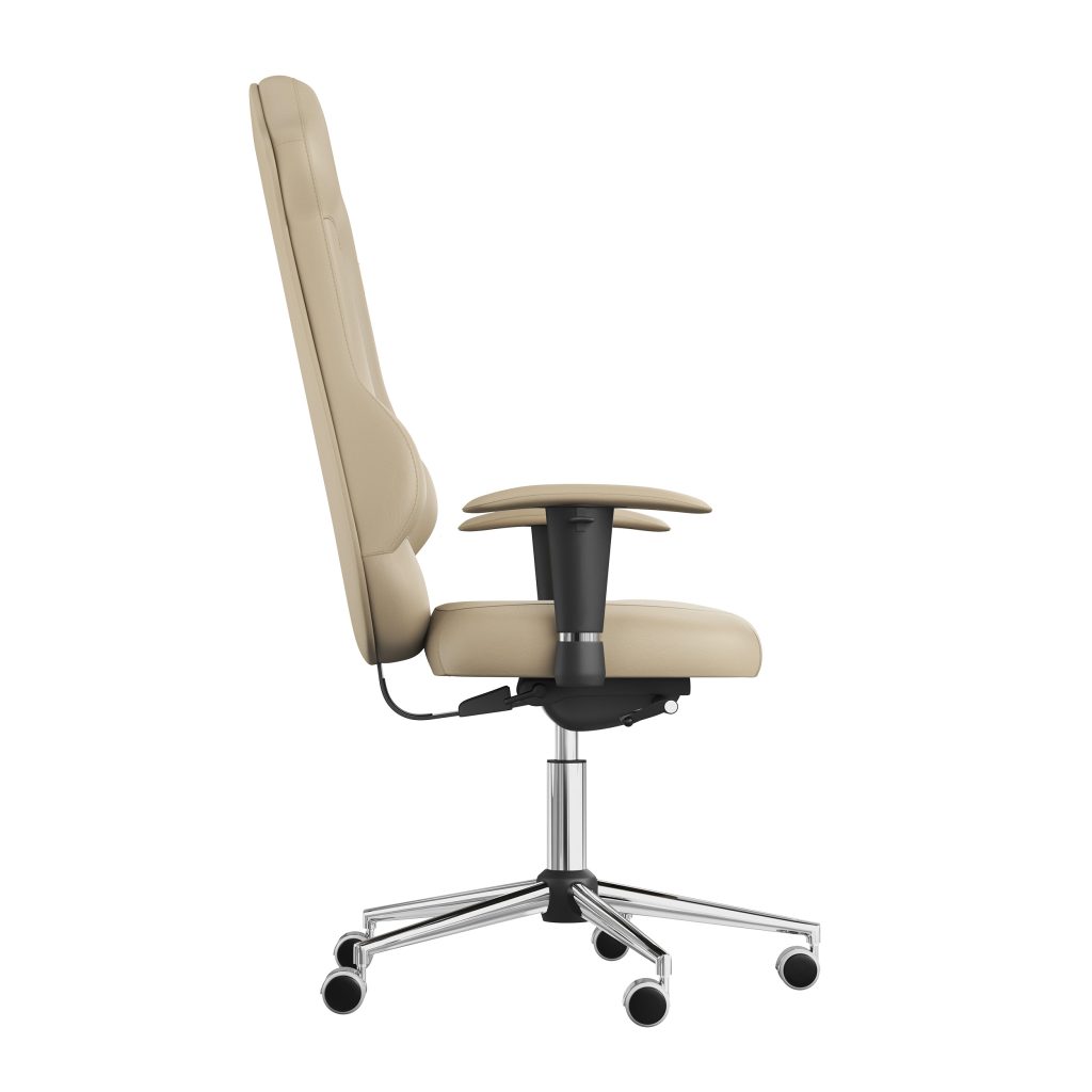Ergonomiczny fotel Kulik System Imperial Sand 0212 Eko-skóra