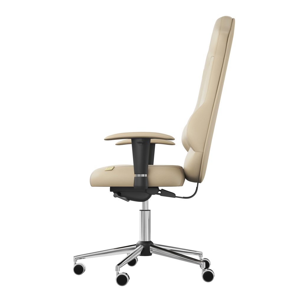 Ergonomiczny fotel Kulik System Imperial Sand 0212 Eko-skóra
