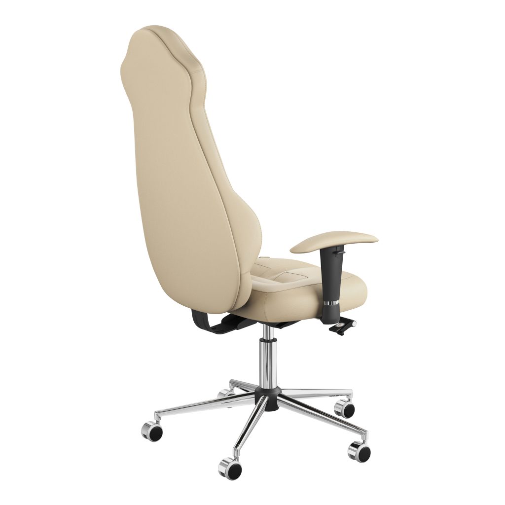 Ergonomiczny fotel Kulik System Imperial Sand 0212 Eko-skóra